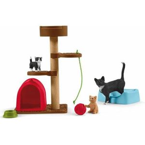 Playset Schleich Playtime for cute cats Katten Plastic