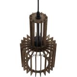 Beliani NIARI - Hanglamp - Donkere houtkleur - Multiplex