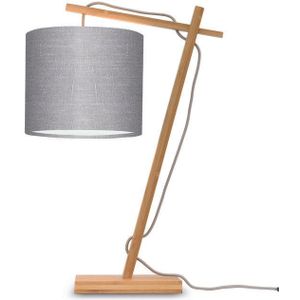GOOD&MOJO Tafellamp Andes - Bamboe/Lichtgrijs - 30x18x46cm - Bruin