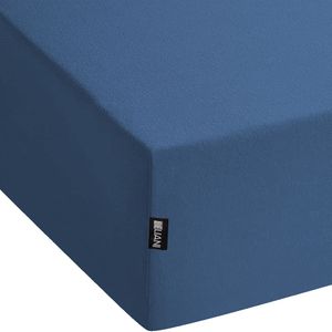 Beliani JANBU - Laken - Donkerblauw - 160 x 200 cm - Katoen