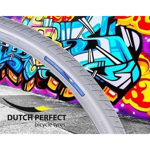 Buitenband Dutch Perfect 28 x 1.40" 40-622mm anti-lek - grijs met reflectie