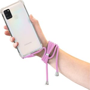 Mobiparts Lanyard Case Samsung Galaxy A21s (2020) Violet Cord