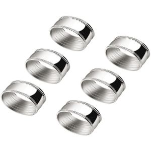 Zilverstad Napkin rings Oval 5,5cm s/6 silver colour
