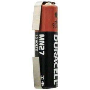 Duracell MN27 batterij 12 volt, met U-vormige soldeertags