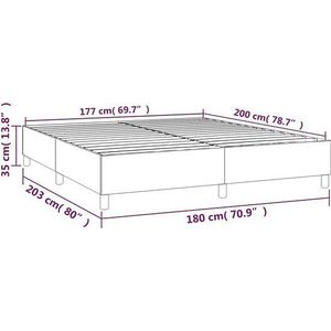 vidaXL-Boxspringframe-kunstleer-grijs-180x200-cm