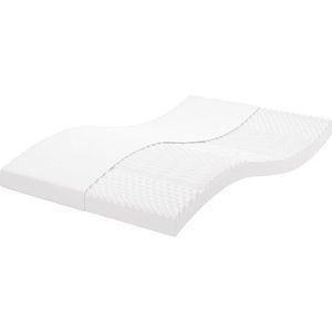 vidaXL - Schuimmatras - 7 - zones - hardheid - 20 - ILD - 120x200 - cm - wit