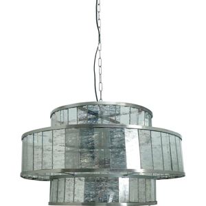 PTMD Render Ronde Hanglamp Antiek - H41xØ71 cm - Ijzer/Glas - Messing