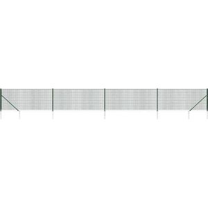 vidaXL - Draadgaashek - met - grondankers - 0,8x10 - m - groen