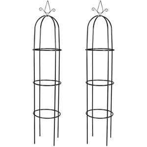 <p>Deze hoogwaardige tuinboog is perfect voor het ondersteunen van rozen en klimplanten en zal een prachtige toevoeging zijn aan elke tuin. Met deze set van 2 tuintorens kun je jouw tuin nog mooier maken. De weerbestendige torens zijn gemaakt van duurzaam ijzer, waardoor ze sterk genoeg zijn om zelfs de krachtigste klimplanten te ondersteunen. Voor de beste stabiliteit kun je de boog diep in de grond graven.</p>
<p>De afmetingen van de tuinboog zijn 38 x 190 cm (ø x H) en hij is gemaakt van ijzer in een mooie donkergroene kleur. Bij de levering ontvang je 2 stuks van deze tuinboog, zodat je jouw tuin gelijk kunt verfraaien.</p>
<ul>
  <li>Hoogwaardige tuinboog voor rozen en klimplanten</li>
  <li>Set van 2 tuintorens om je tuin te verfraaien</li>
  <li>Weerbestendig en gemaakt van duurzaam ijzer</li>
  <li>Stevig genoeg voor de sterkste klimplanten</li>
  <li>Beste stabiliteit door de boog diep in de grond te graven</li>
  <li>Afmetingen: 38 x 190 cm (ø x H)</li>
  <li>Materiaal: ijzer</li>
  <li>Kleur: donkergroen</li>
  <li>Levering bevat 2 stuks</li>
</ul>