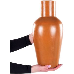 Beliani KARFI - Decoratieve vaas - Oranje - Terracotta