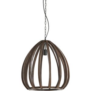 Light&living A - Hanglamp Ø50x54 cm BARSIA hout mat oranje-bruin