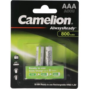 12-delig voordeelpakket AAA, Micro LR3, HR03, NiMH-batterij met 800 mAh in blisterverpakking van 2,