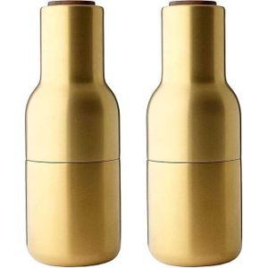 Menu - Bottle Grinder - Peper- en zoutmolen - Brushed Brass (Messing) - Set van 2