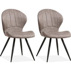 MX Sofa Eetkamerstoel Magic - Pebble (set van  2 stuks)