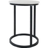 Home67 Laptoptafel Mitch Marmer Rond - Wit/Zwart