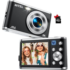 Nitel - Digitale Camera - 4K - Fototoestel - Compact Camera - Vlog Camera