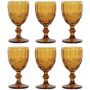 Set van bekers Home ESPRIT Amber Kristal 240 ml (6 Stuks)