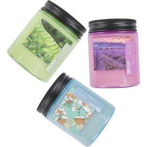 Beliani FRUITY BLOOM - Geurkaars set - Witte thee/Lavendel/Jasmijn - Soja wax