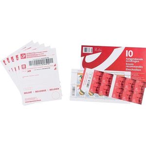 Postzegels - Postzegel Belgie aangetekend kit 10 stuks