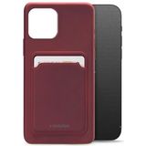 Mobilize Rubber Gelly Card Case Apple iPhone 12/12 Pro Matt Bordeaux