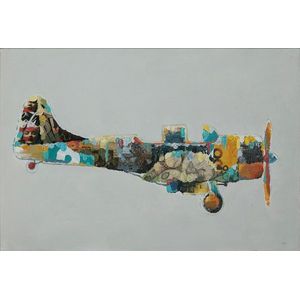 Lalee Avenue Olieverfschilderij Vliegtuig 60cm x 90cm
