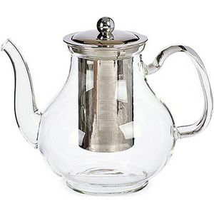 Theepot Classic Groot Kristal Transparant Staal (1100 ml)