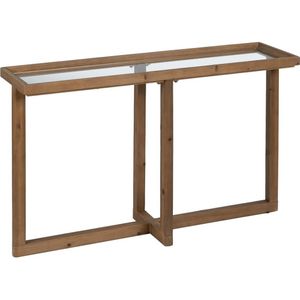 Console Natuurlijk Gehard glas Sparrenhout 120 x 33 x 75 cm