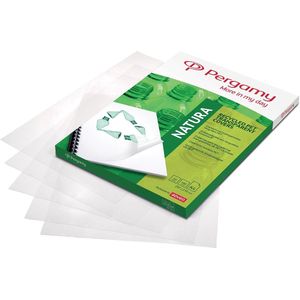 Pergamy omslagen, ft A4, gerecycleerde PET, 200 micreon, pak van 100 stuks, transparant