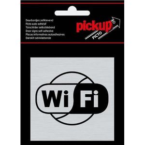 Pickup - Route Alu Picto 80 x 80 mm Sticker wifi