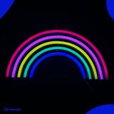 Neon Lamp - Regenboog - Incl. Ophanghaakjes - Neon Sign - 19 x 38 cm