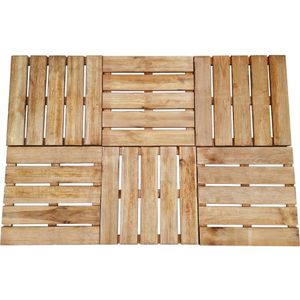 VidaXL Terrastegels 6 st 50x50 cm Hout Bruin