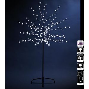 Kunstkerstboom 200 LED lichtjes - Kerstboom - Kersttak - Voor binnen en buiten - H150 cm - Wit