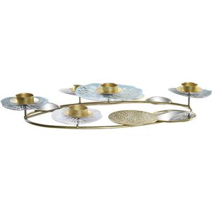 Kroonkandelaar DKD Home Decor Spiegel Gouden Metaal Munt Waterlelie (54 x 33 x 8 cm)