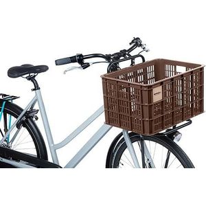 Gerecyclede fietskrat Basil Crate L 40.0 liter 39 x 49 x 26 cm - chocolate brown