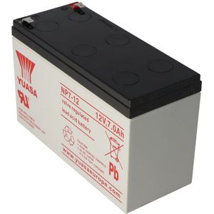 YUASA NP7-12 batterij NPW36-12 kabel PB 12 volt 7000 mAh met 4,8 mm contacten