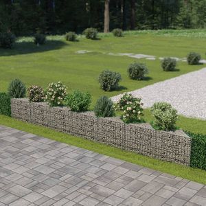 Schanskorf muur 450x30x50 cm gegalvaniseerd staal