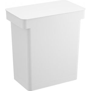 Yamazaki Airtight Trash Can with Caster - Tower - Wit - Wit