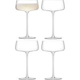 L.S.A. - Metropolitan Champagneglas 300 ml Set van 4 Stuks - Transparant