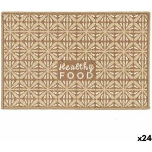 Tapijt Healthy Food 40 x 1 x 60 cm Beige Polyamide Latex (24 Stuks)