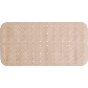 5Five Douche/bad anti-slip mat badkamer - pvc - beige - 70 x 35 cm - met zuignappen