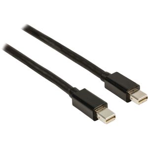 Mini DisplayPort Kabel Mini-DisplayPort Male - Mini-DisplayPort Male 2.00 m Zwart Valueline