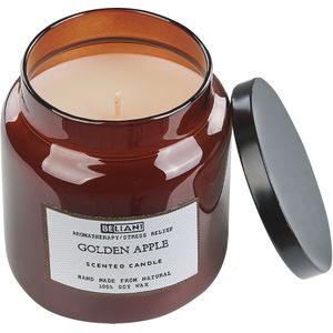 Beliani ABSOLUTE ALCHEMY - Geurkaars set - Gouden appel/Leer - Soja wax