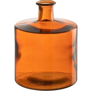 J-Line vaas Wijd -glas - orange- small