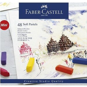 Pastelkrijt Faber Castell halve lengte 48 stuks