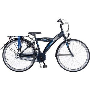 Aldo 24 inch roadstar fiets 3v mat blauw blue stripe