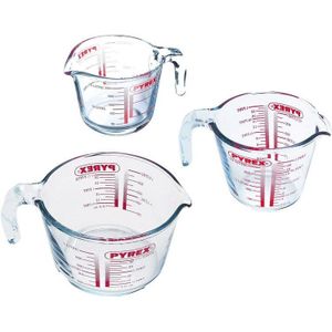 Pyrex - Classic Prepware Maatbeker 250 ml en 500 ml en 1 liter 3-Delig