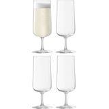 L.S.A. - Arc Champagneglas 240 ml Set van 4 Stuks - Transparant / Glas