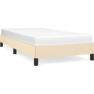 VidaXL Bedframe Stof Crèmekleurig 90x190 cm