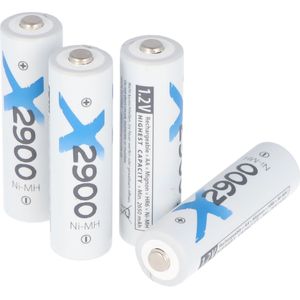 2900mAh Mignon AA batterij Ni-MH 1,2 volt 4 stuks verpakt in folie