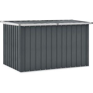 VidaXL Tuinbox 149x99x93 cm Grijs - Ruime opbergbox voor buiten